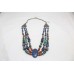 Necklace Tibetan Tribal Antique Old Silver Natural Gem Stone Women Handmade D233